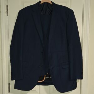 Elegant Men's Dark Blue Suit Jacket